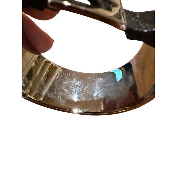 Dolce & Gabbana “Men’s Collection” Silver Toned Cuff with Leather Buckle - Picture 4 of 5